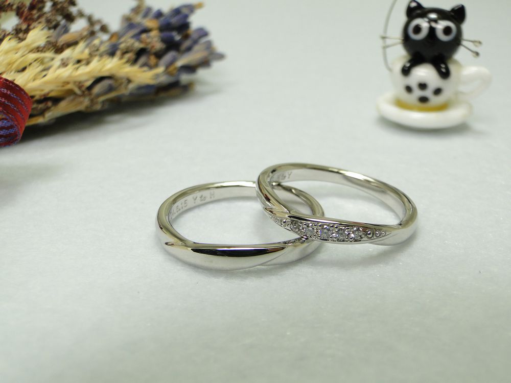 完成した手作り結婚指輪1