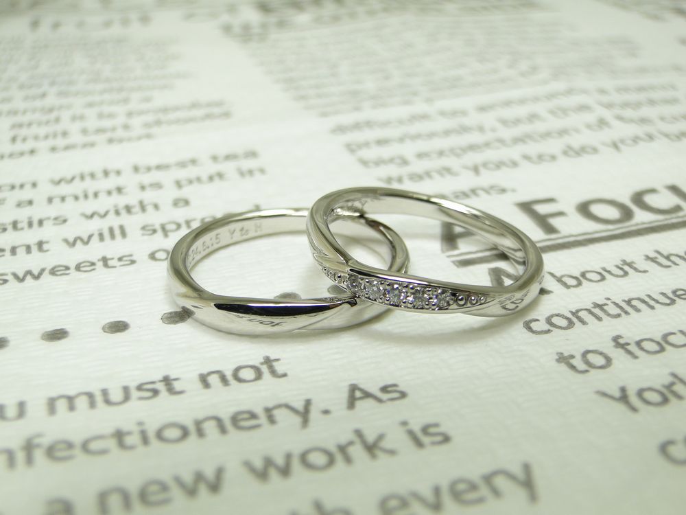 完成した手作り結婚指輪2