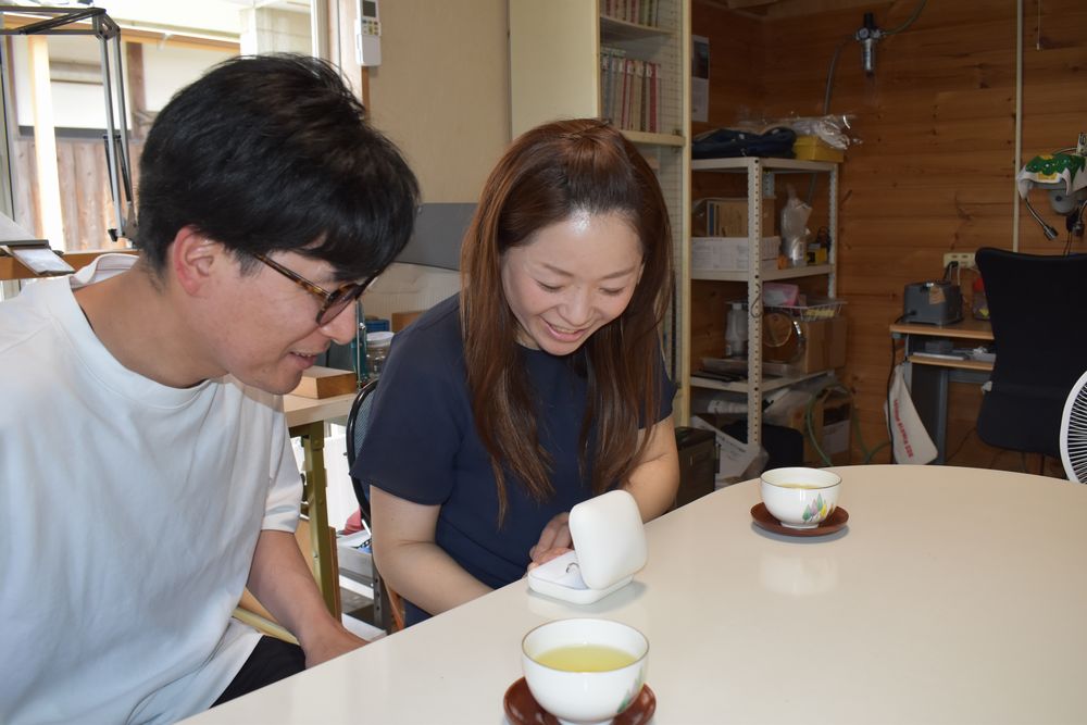 完成した手作り結婚指輪とのご対面