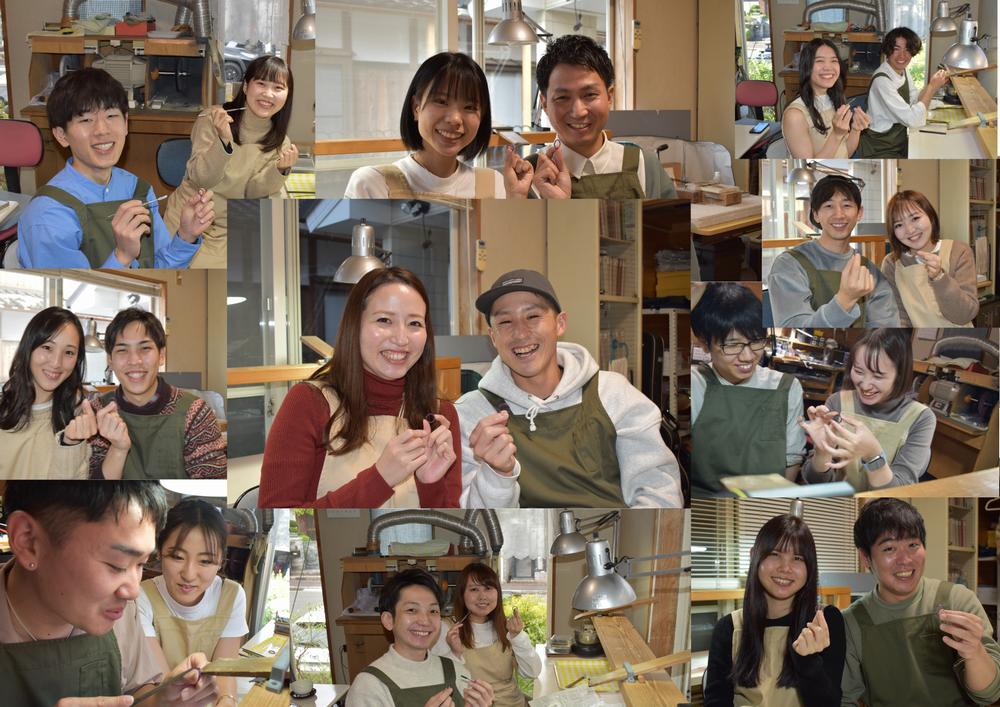 結婚指輪を手作りされた皆さん喜びの表情240617
